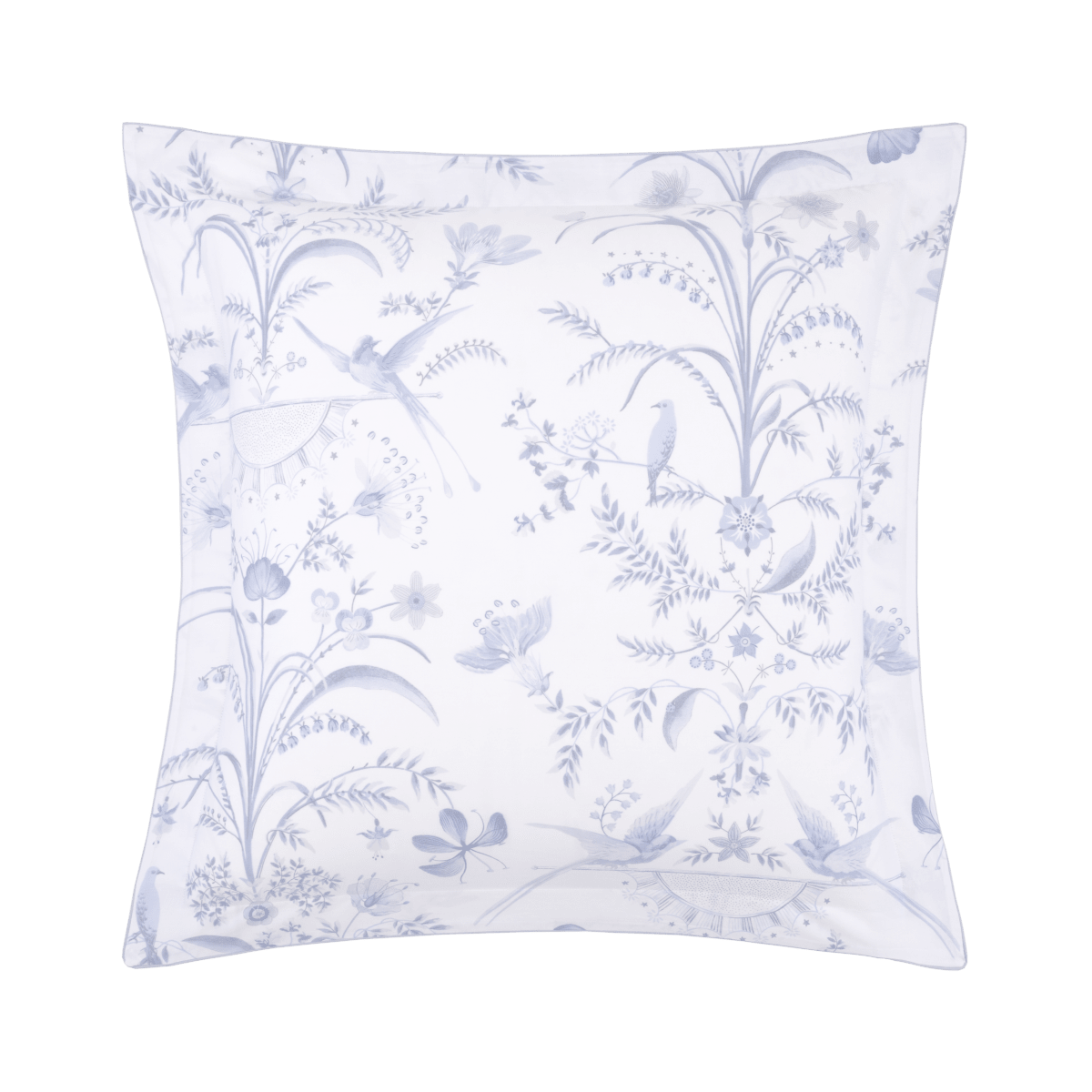 Herbier Celeste Organic Pillow Sham by Yves Delorme Euro Sham Celeste at FIG LINENS AND HOME 2