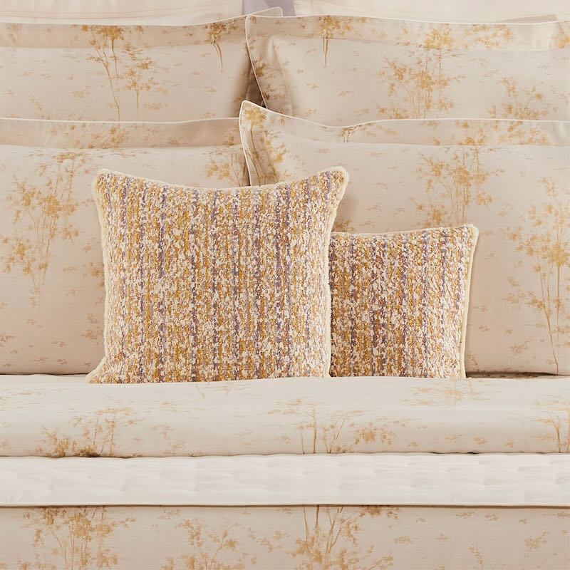 Illusion Orge Decorative Pillow by Yves Delorme Decorative Pillow 13 x 22 Orge at FIG LINENS AND HOME 1