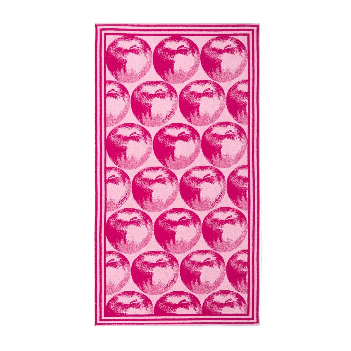 K Apple Pink Jacquard Beach Towel by Kenzo Paris - view 1