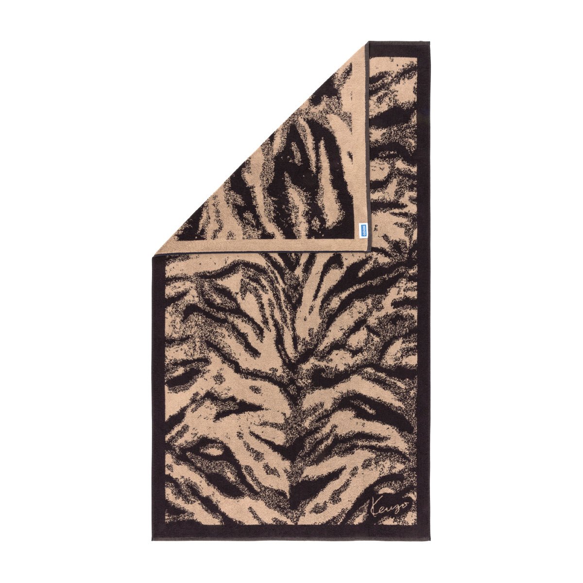 K FAUVE Naturel Jacquard Beach Towel by Kenzo Paris | Yves Delorme at Fig lInens and Home 1