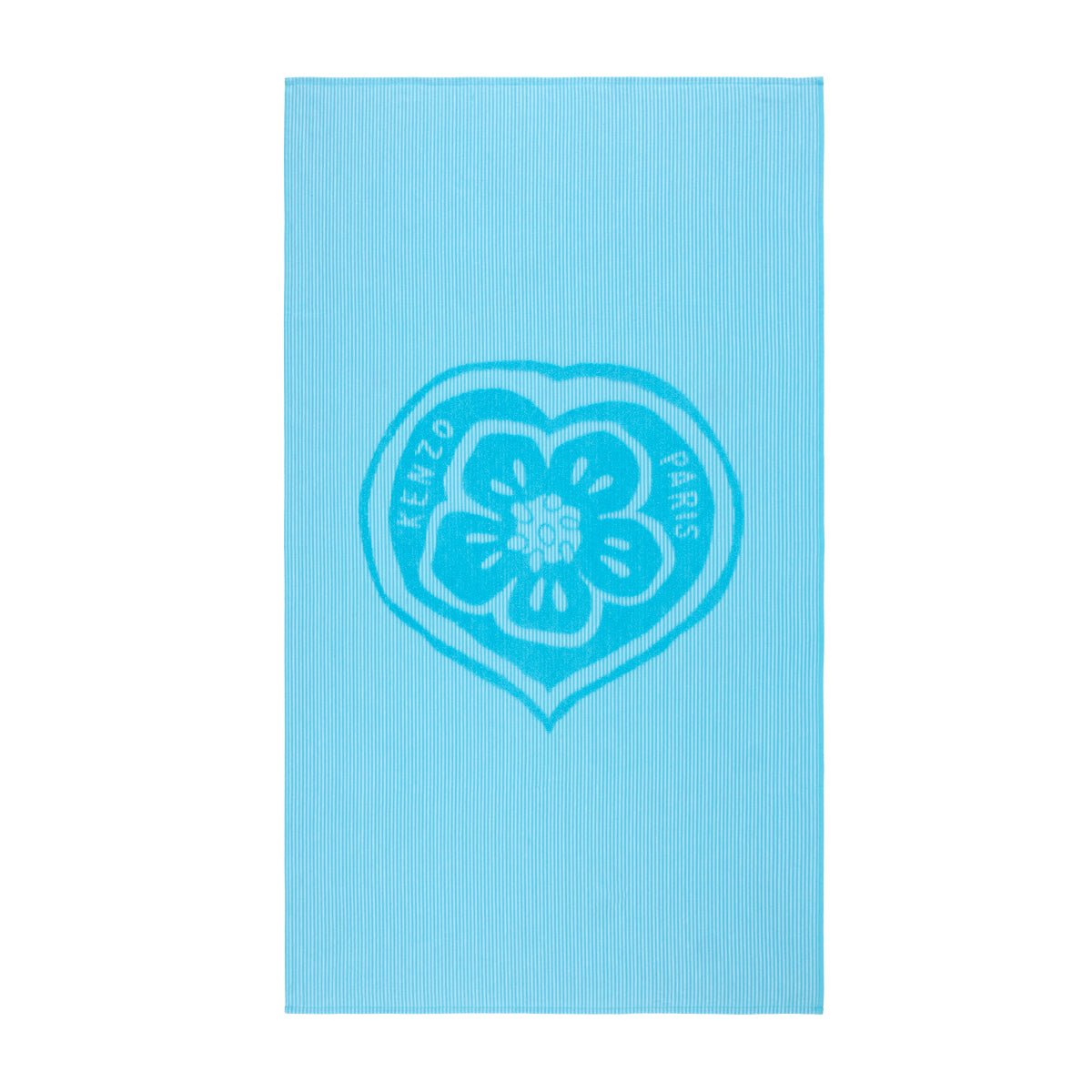 K HEART Turquoise Jacquard Beach Towel by Kenzo Paris | Yves Delorme at Fig Linens and Home 3