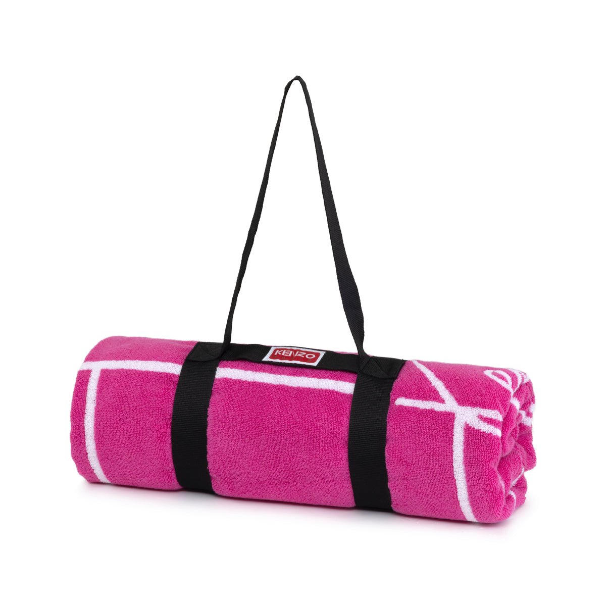 K TATAMI Jacquard Fuchsia Beach Towel by Kenzo Paris | Yves Delorme at Fig Linens and Home 2