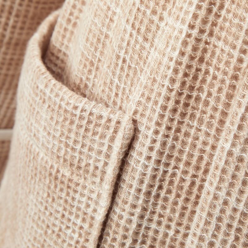 Leo Beige Unisex Kimono Bathrobe by Yves Delorme Kimono Bathrobe (Unisex) XXL Beige at FIG LINENS AND HOME 21