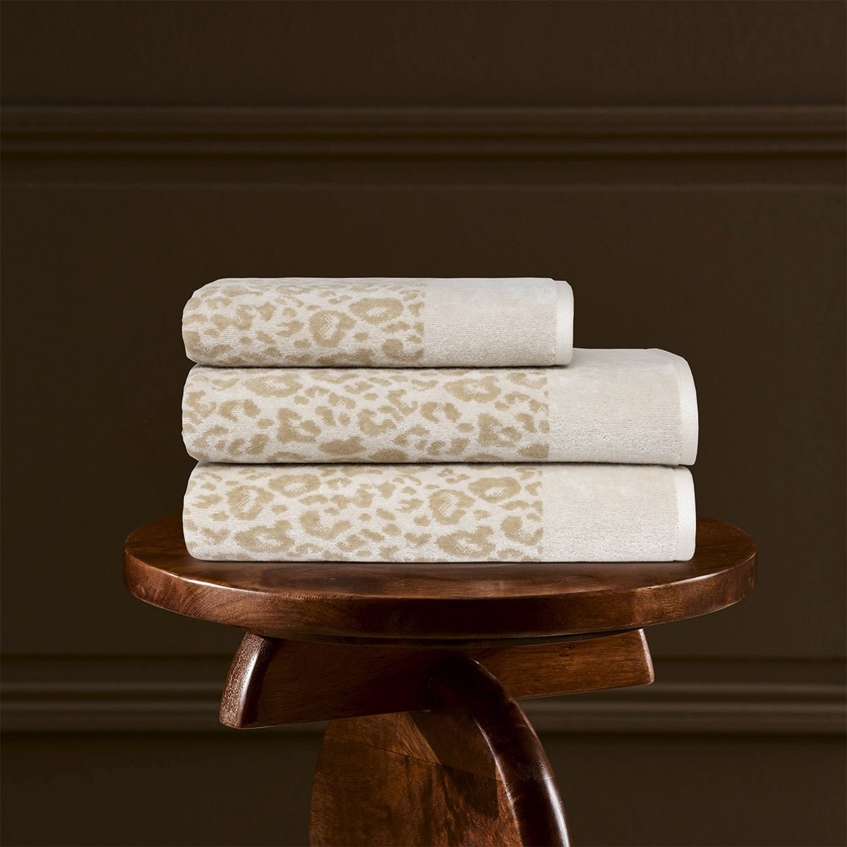 Leopard Bath Collection by Yves Delorme Bath Sheet 35 x 59 Milk at FIG LINENS AND HOME 3