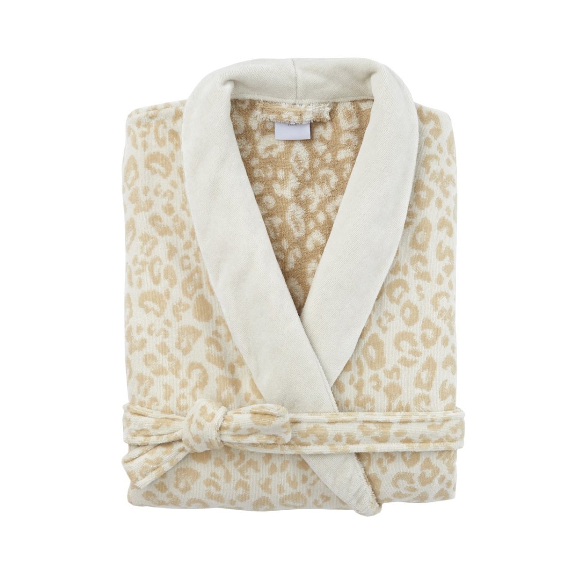 Leopard Women's Shawl Collar Bathrobe by Yves Delorme Shawl collar Bathrobe (Women's) L Leopard at FIG LINENS AND HOME 2