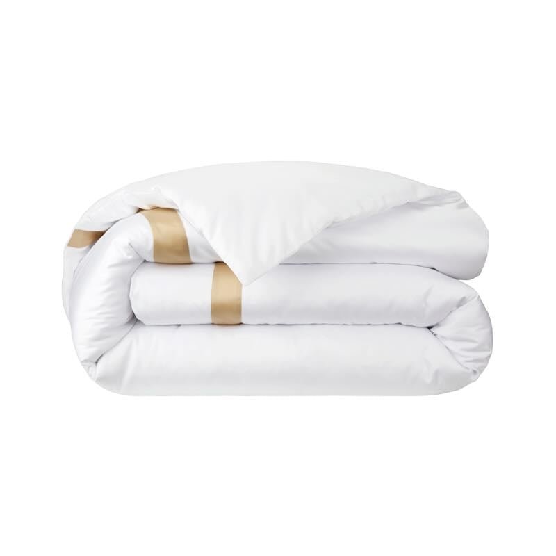 Linea Dune Organic Bedding by Yves Delorme Duvet Cover Full/Queen 92 x 92 Dune at FIG LINENS AND HOME 14