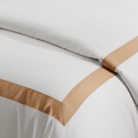 Linea Dune Organic Bedding by Yves Delorme Duvet Cover Full/Queen 92 x 92 Dune at FIG LINENS AND HOME 15