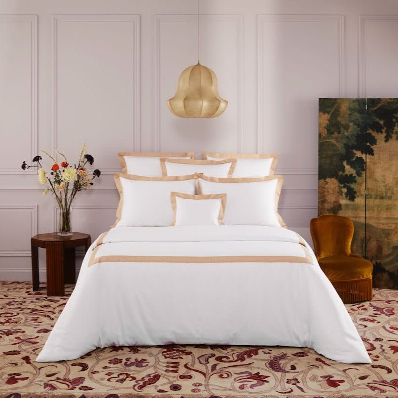 Linea Dune Organic Bedding by Yves Delorme Duvet Cover King 111 x 92 Dune at FIG LINENS AND HOME 1
