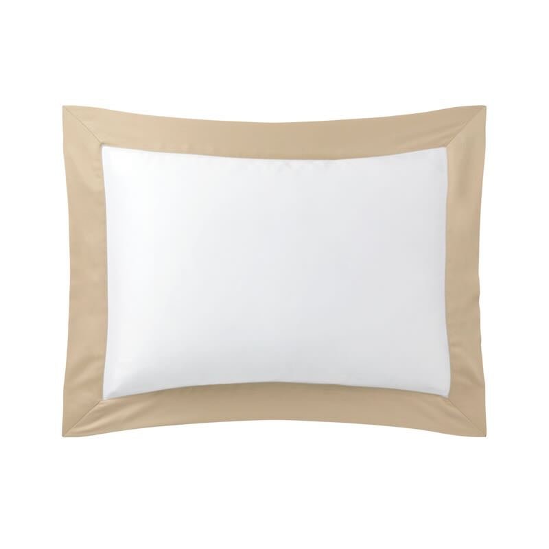Linea Dune Organic Bedding by Yves Delorme Pillow Sham Boudoir (Single) 12 x 17 Dune at FIG LINENS AND HOME 13