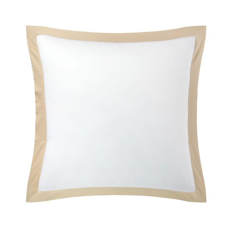 Linea Dune Organic Bedding by Yves Delorme Pillow Sham Euro (Single) 26 x 26 Dune at FIG LINENS AND HOME 11