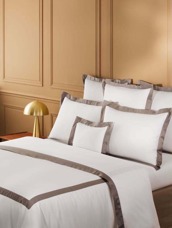 Linea Platine Bedding by Yves Delorme Duvet Cover Full/Queen 92 x 92 Platine at FIG LINENS AND HOME 16