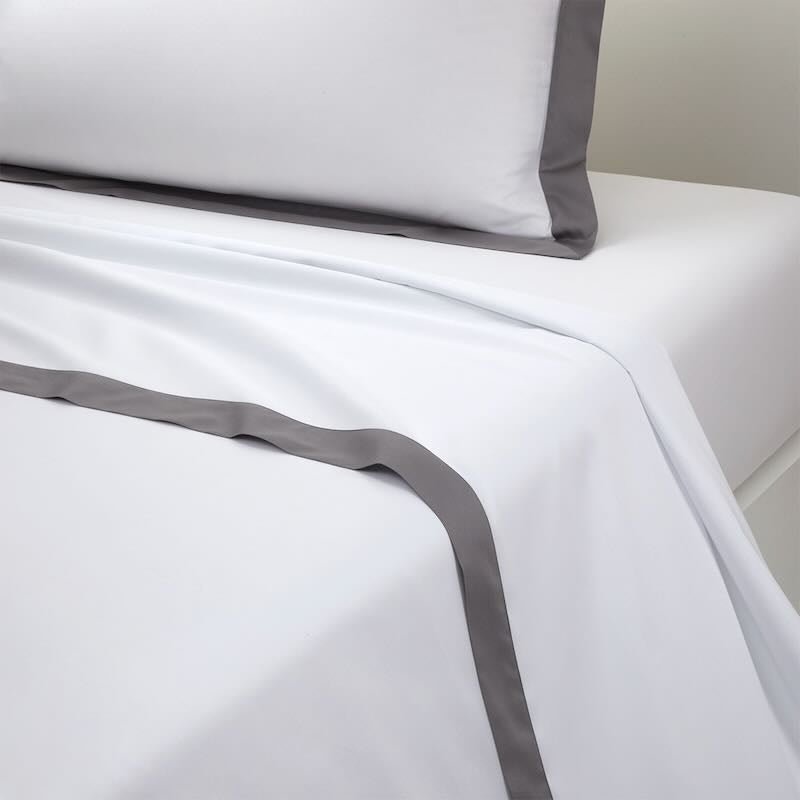 Linea Platine Bedding by Yves Delorme Flat Sheet Twin 70 x 116 Platine at FIG LINENS AND HOME 30