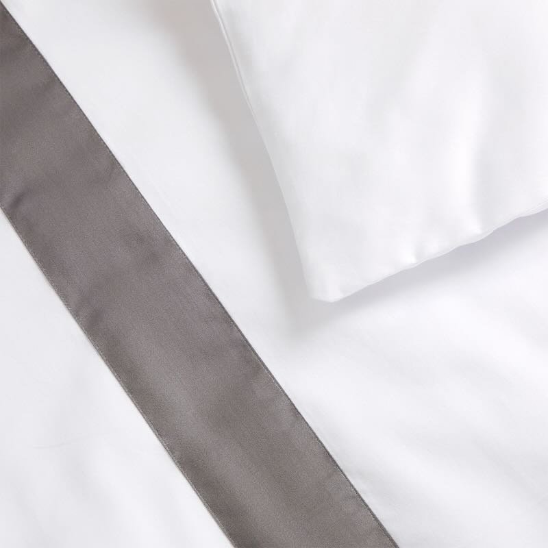 Linea Platine Bedding by Yves Delorme Pillowcase Standard (Single) 21 x 32 Platine at FIG LINENS AND HOME 56