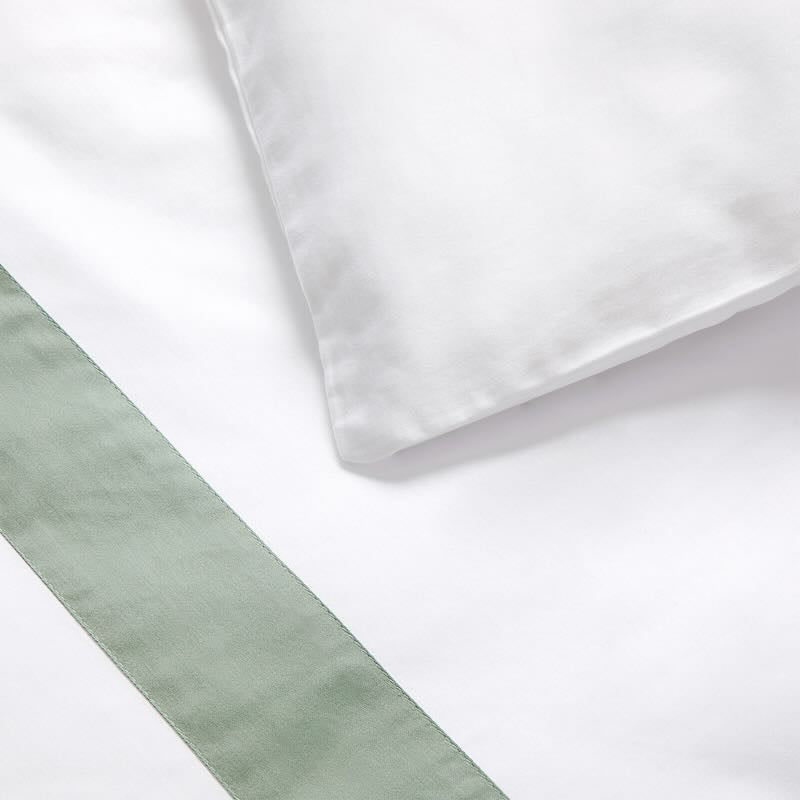Yves Delorme Duvet Detail - Linea Veronese Organic Cotton Bedding at Fig Linens and Home