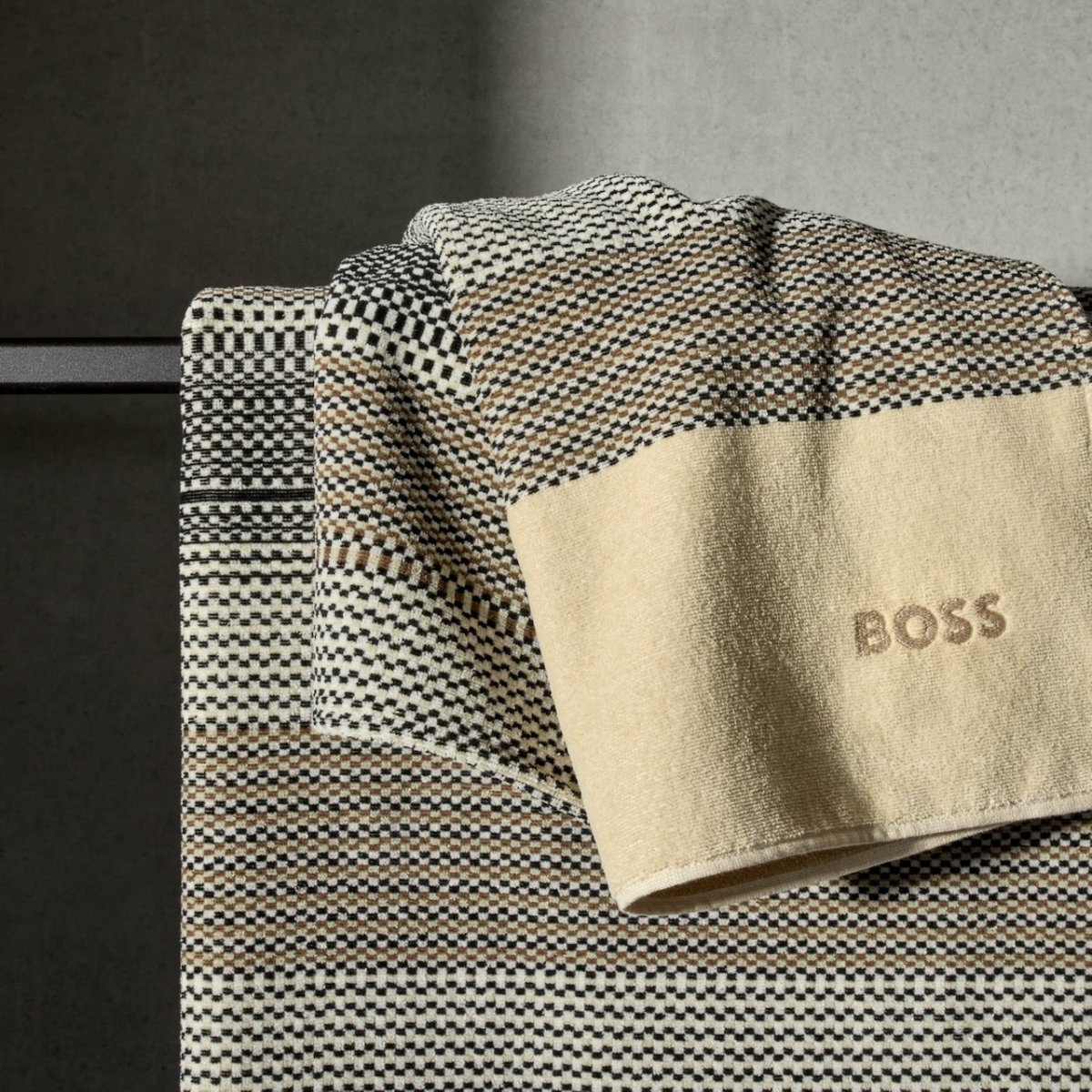 Modernist Stripe Towels by Hugo Boss Home Bath Sheet 39 x 66 Stripe at FIG LINENS AND HOME 2