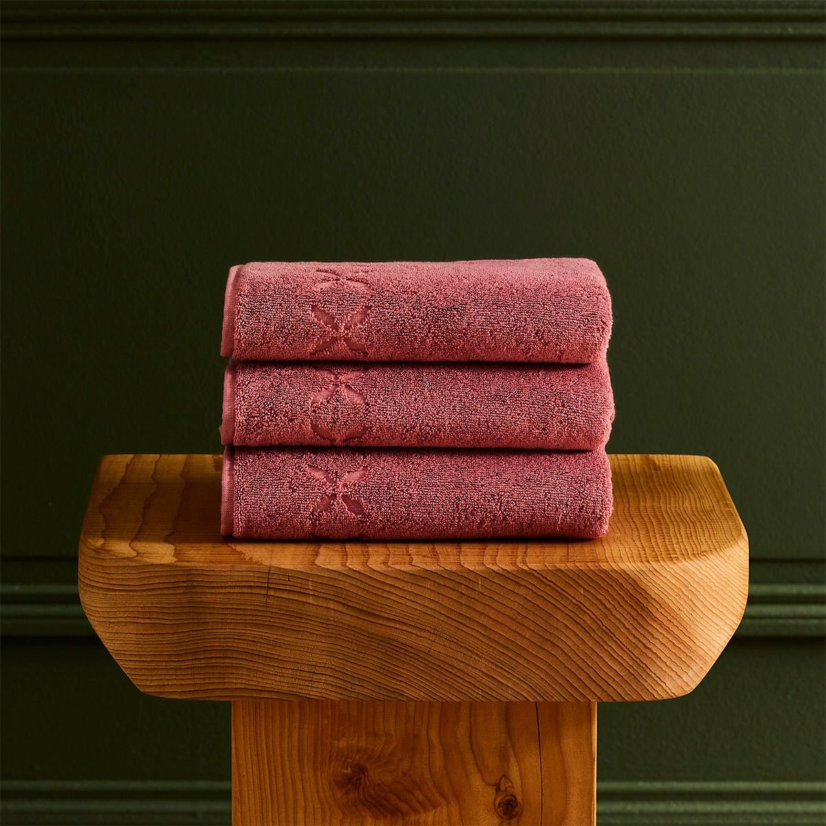Nature Azalee Bath Towels by Yves Delorme Bath Sheet 36” x 63” Azalee at FIG LINENS AND HOME 2