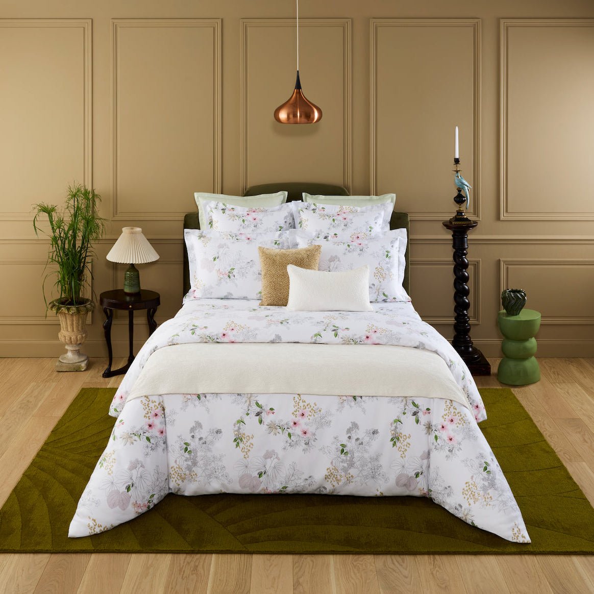 Orchidée Organic Bedding by Yves Delorme Duvet Cover King 111 x 92 Multi at FIG LINENS AND HOME 1