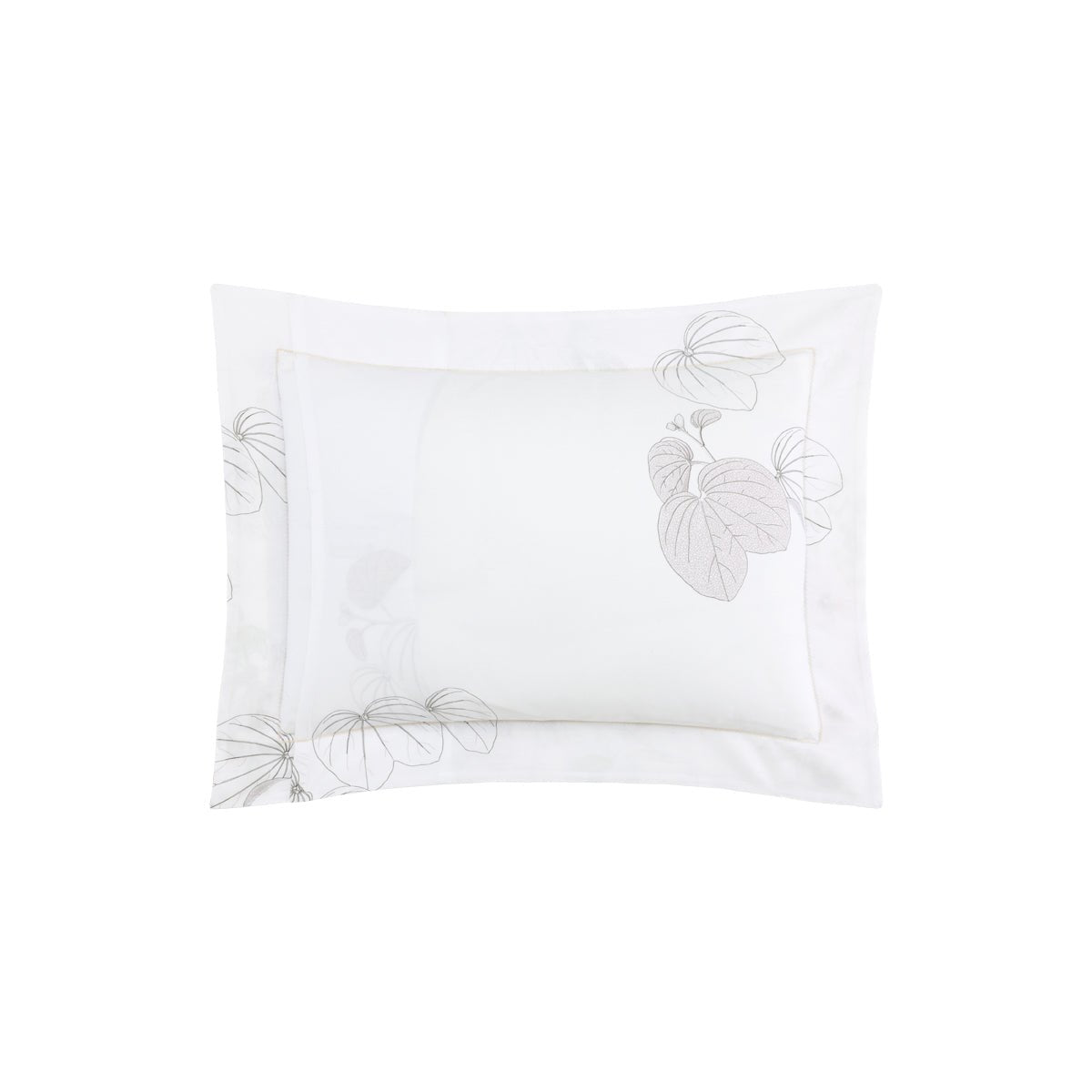 Orchidée Organic Bedding by Yves Delorme Sham Boudoir (Single) 12 x 17 Multi at FIG LINENS AND HOME 17