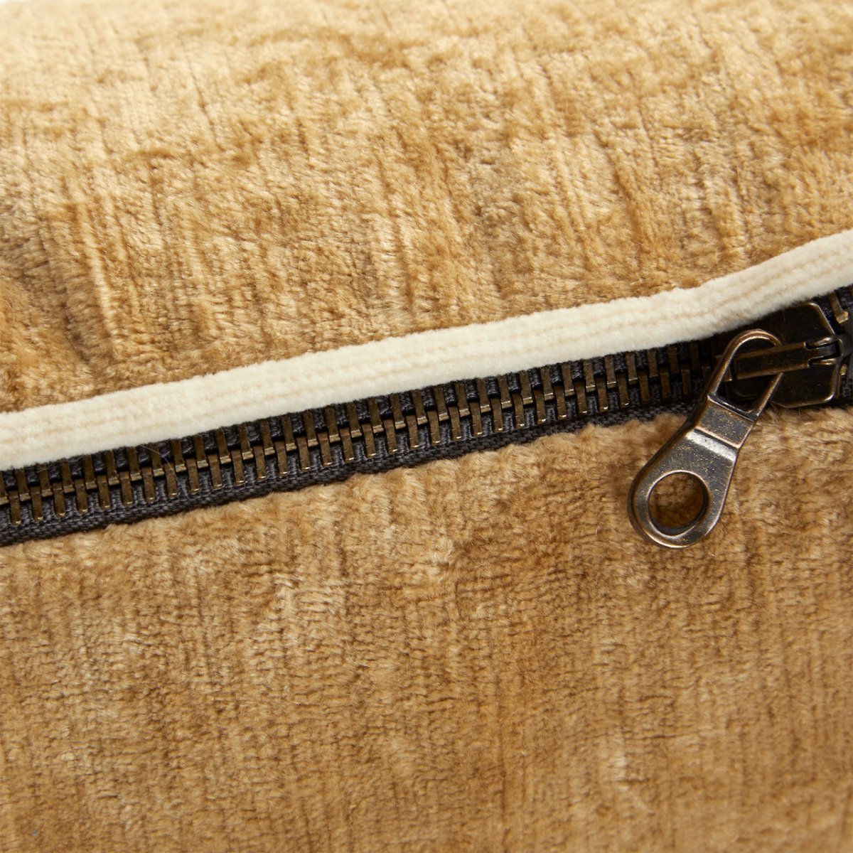 Orpheo Daim Decorative Pillow by Yves Delorme - Zipper & Fabric View
