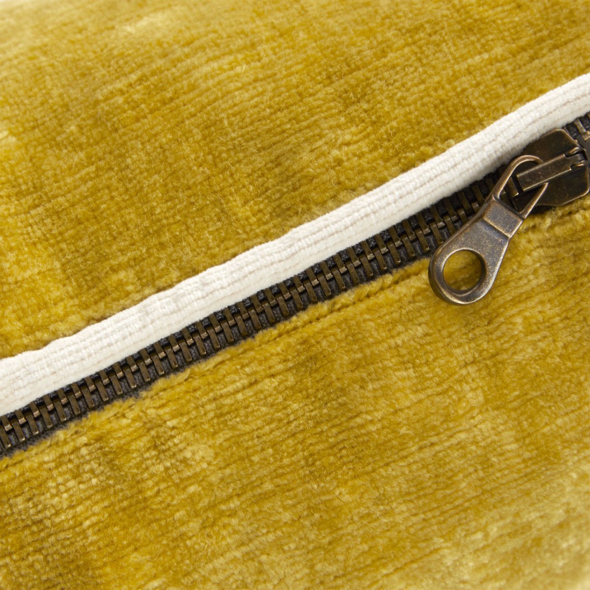 Orpheo Pollen Decorative Pillow by Yves Delorme - Zipper & Fabric View