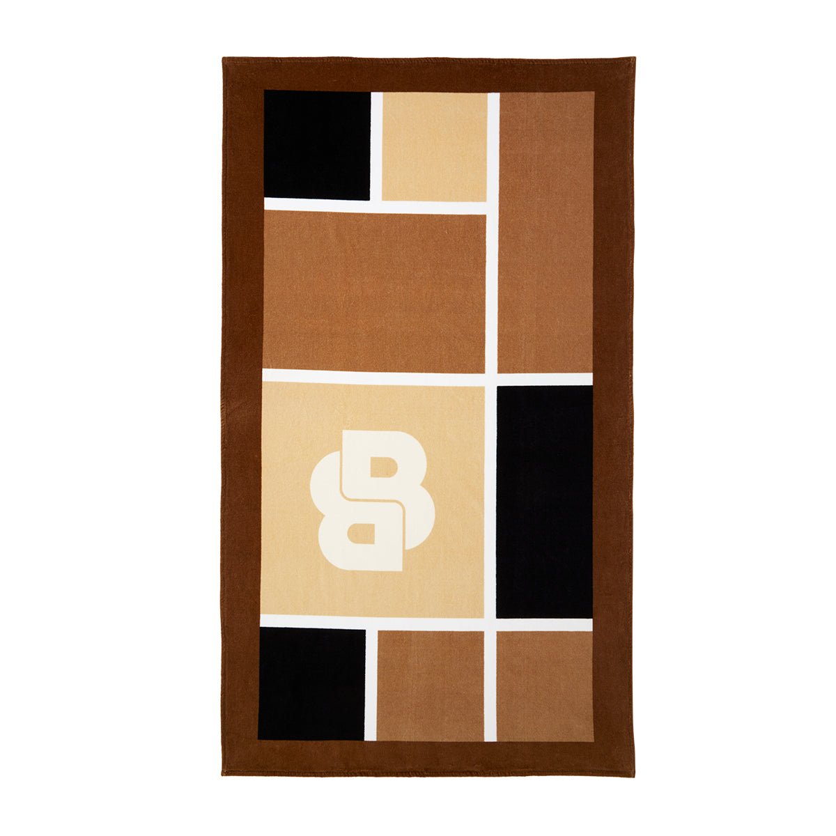 Oscar Printed Beach Towel by Hugo Boss Home at Fig Linens and Home - Camel Pool Towel 1