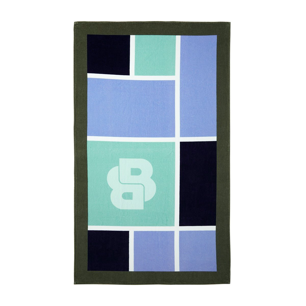 Oscar Printed Beach Towel by Hugo Boss Home at Fig Linens and Home - Sea Blue Pool Towel 1