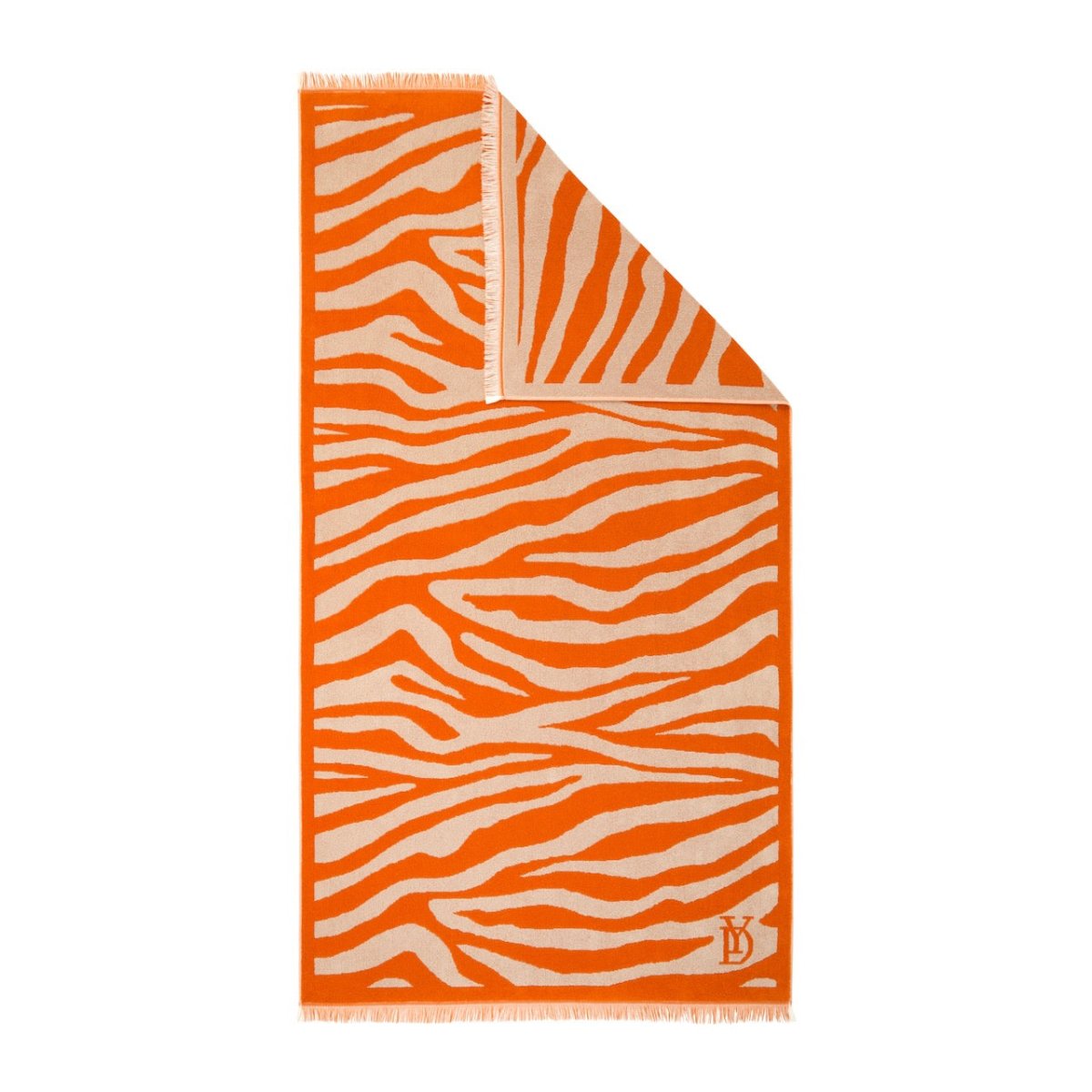 Pampa Safran Orange Beach Towel by Yves Delorme - Fig Linens and Home Beach & Pool Towels 1