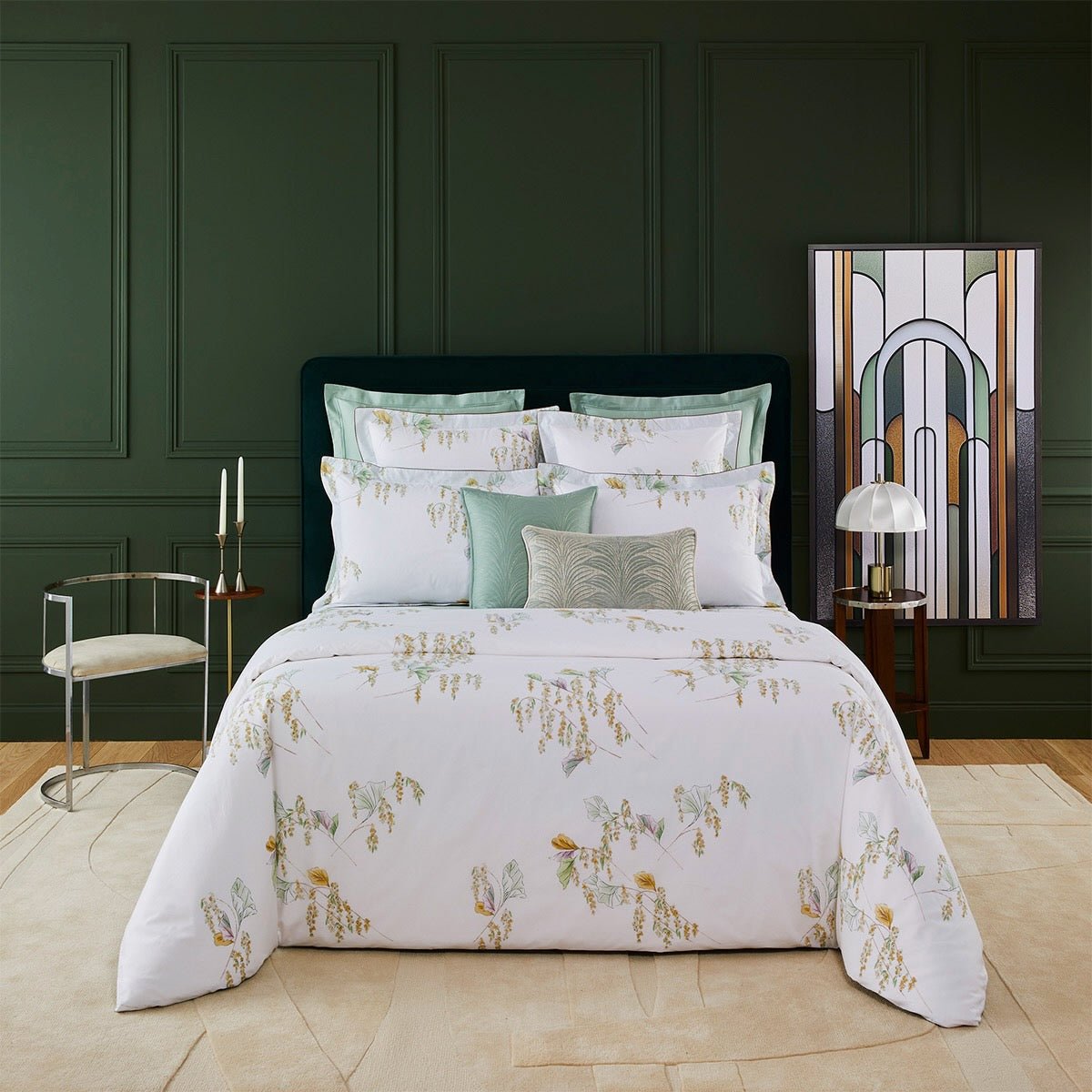 Pollen Cotton Bedding by Yves Delorme Duvet Cover King 111 x 92 Pollen at FIG LINENS AND HOME 1