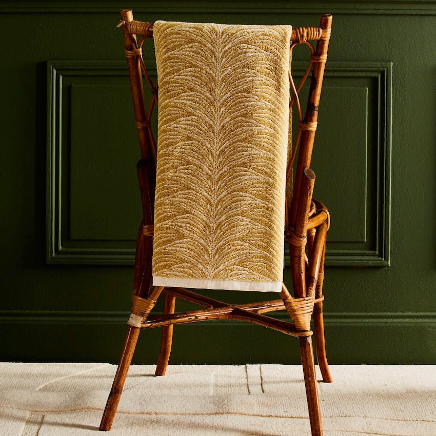 Pollen Towels Bath Collection by Yves Delorme Bath Sheet 35 x 59 Pollen at FIG LINENS AND HOME 2