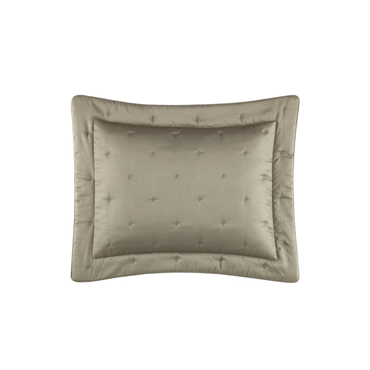 Yves Delorme TRIOMPHE Kaki Quilted Sham Boudoir (Single) at Fig Linens and Home