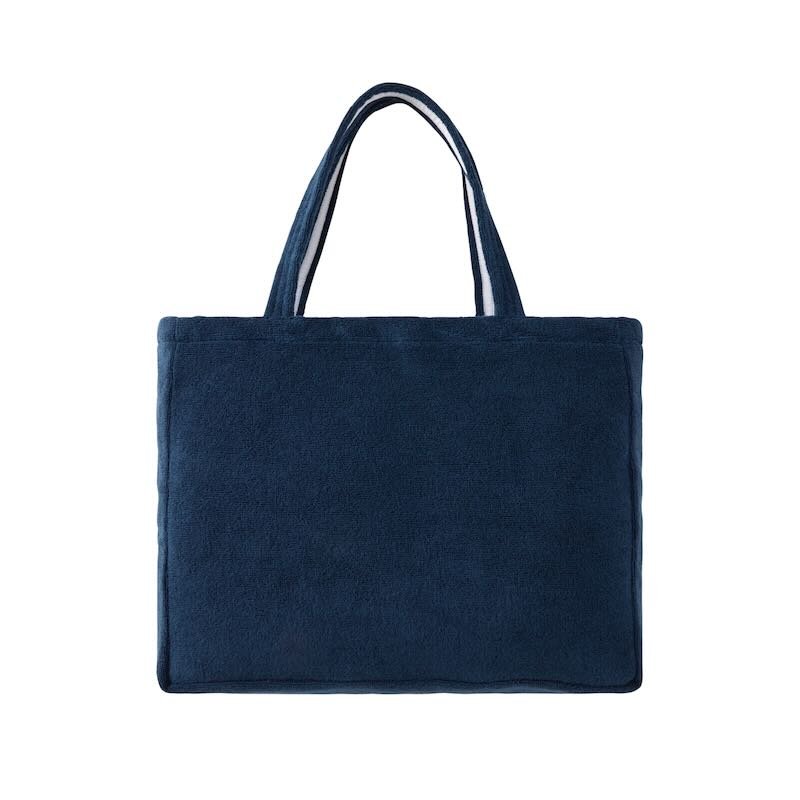 Yves Delorme Croisiere Beach Bag Beach Bag 14 x 18 Marine at FIG LINENS AND HOME 12