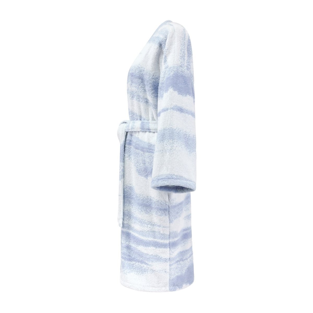 Yves Delorme Horizons Organic Cotton Bath Robe Kimono Bathrobe (Women's) S Horizons at FIG LINENS AND HOME 2
