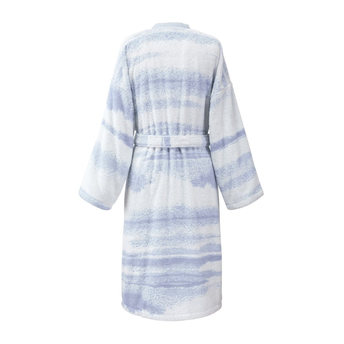 Yves Delorme Horizons Organic Cotton Bath Robe Kimono Bathrobe (Women's) S Horizons at FIG LINENS AND HOME 3