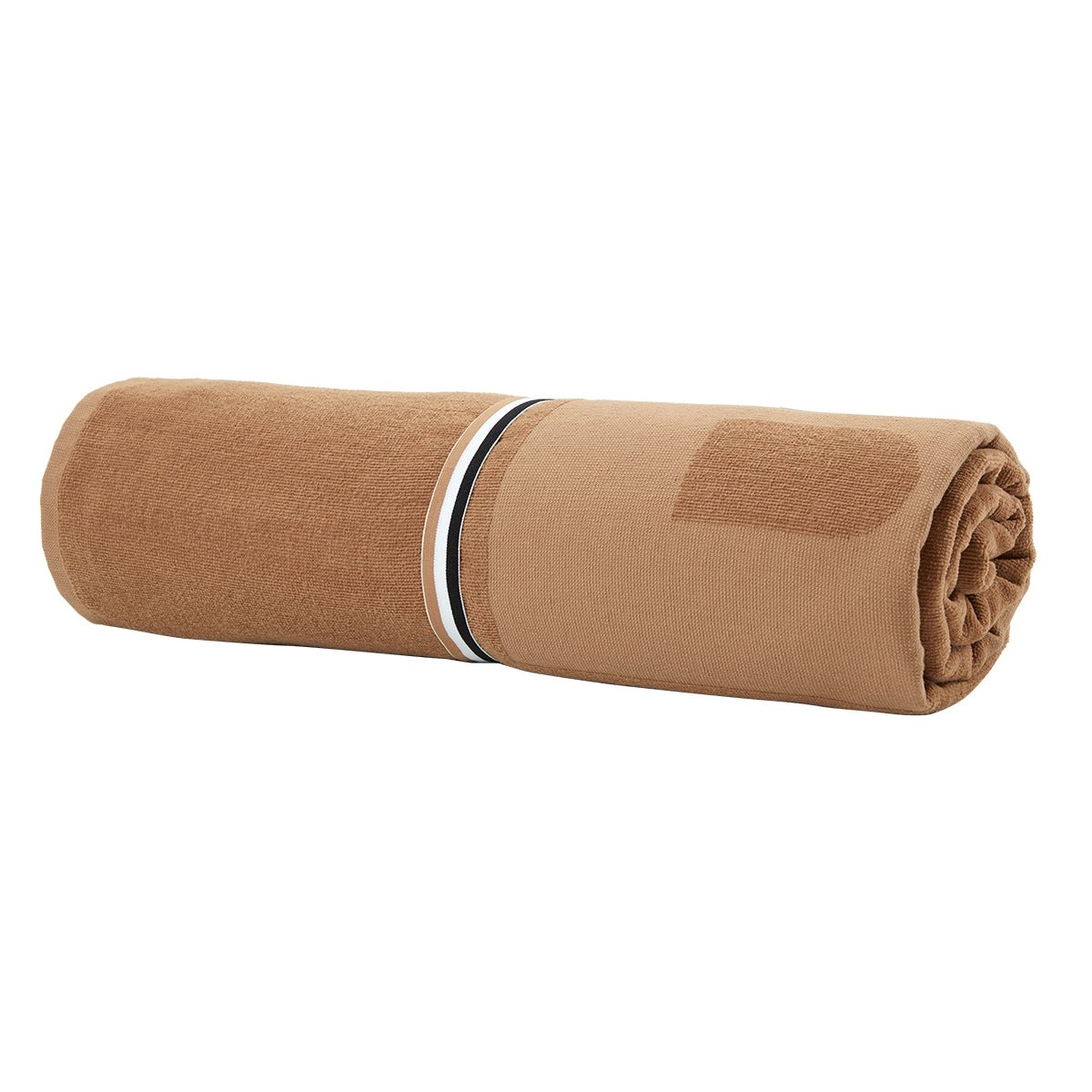 Zuma Sculpted Beach Towel by Hugo Boss Home | Yves Delorme Camel Pool Towel at Fig Linens and Home 2