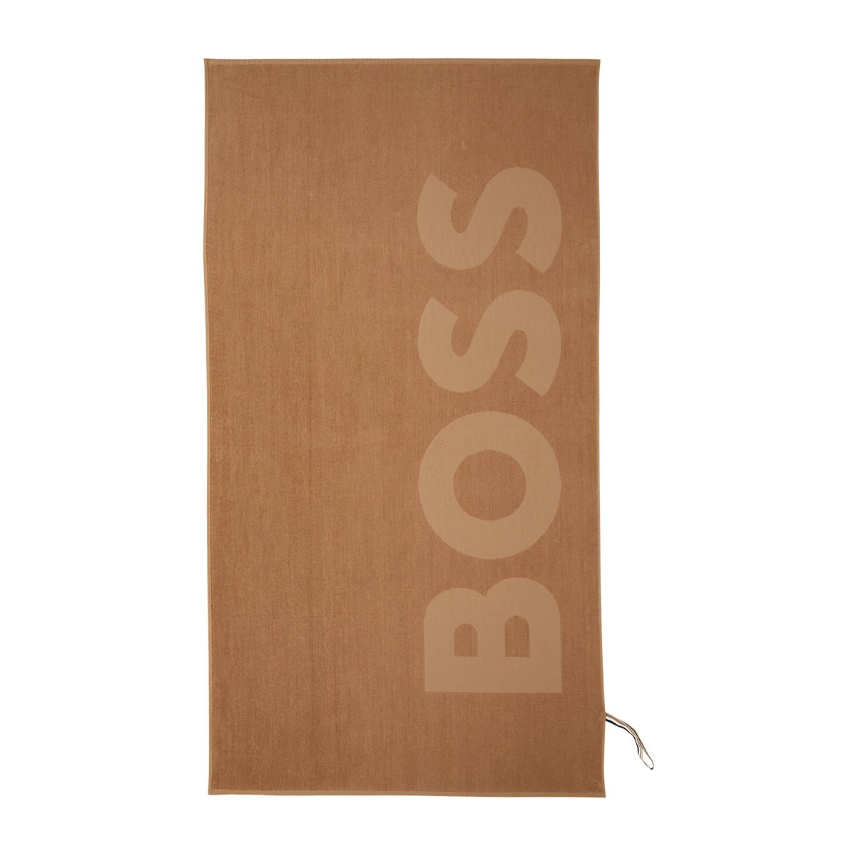 Zuma Sculpted Beach Towel by Hugo Boss Home | Yves Delorme Camel Pool Towel at Fig Linens and Home 3