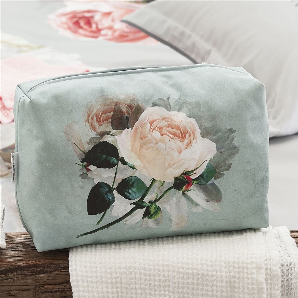 Designers Guild Designers Guild Peonia Grande Zinc Large Toiletry Bag - Large Pouch Zinc at FIG LINENS AND HOME - 4
