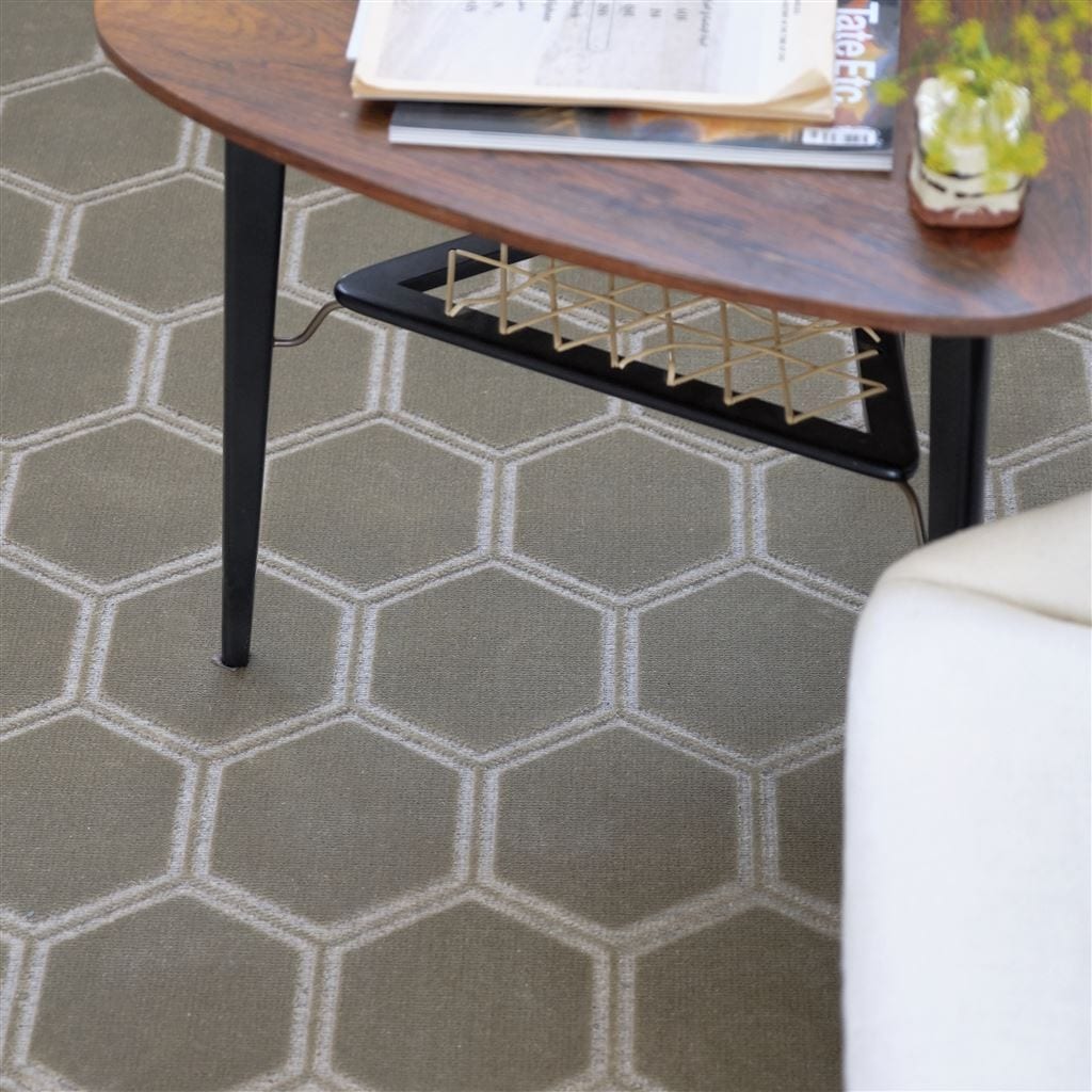 Designers Guild Manipur Dove Rug - 63 x 102in Dove at FIG LINENS AND HOME - 5