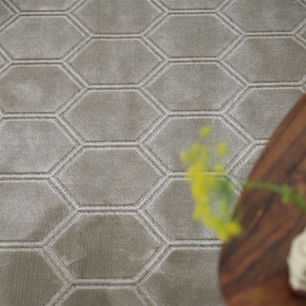 Designers Guild Manipur Dove Rug - 63 x 102in Dove at FIG LINENS AND HOME - 6