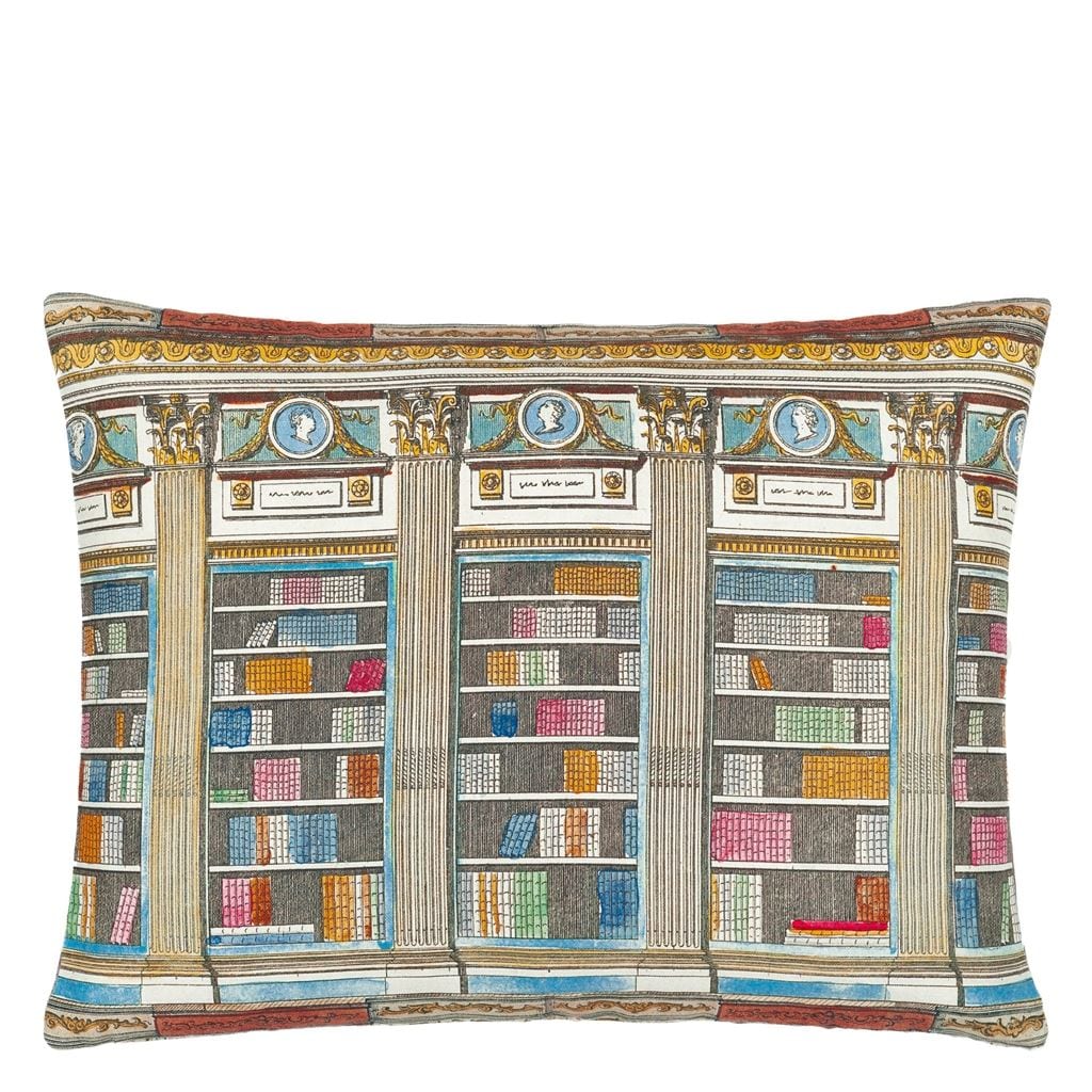 In the Library Sepia Decorative Pillow - John Derian - 3