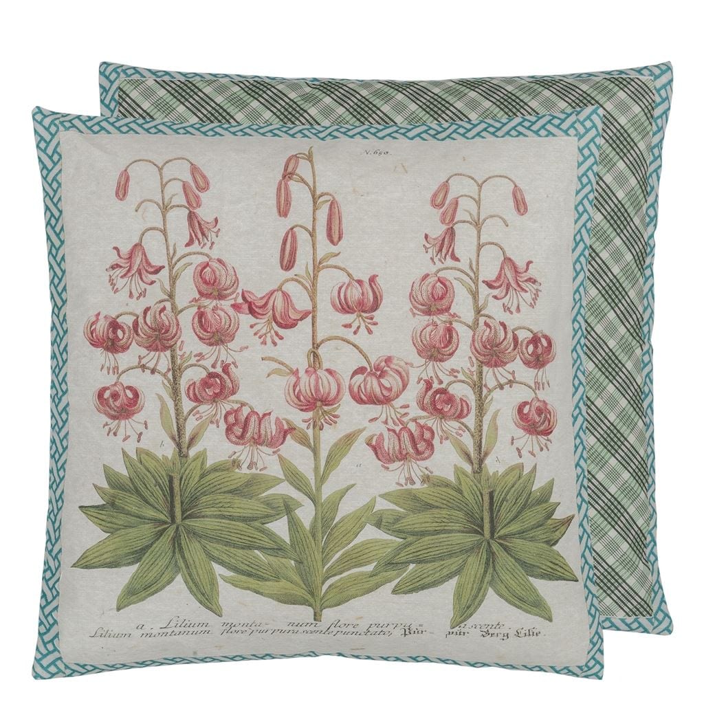 Crown Lily Canvas Decorative Pillow - John Derian - 1
