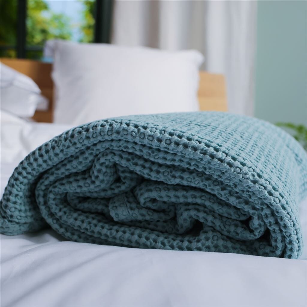 Throw Blanket - Alba Porcelain Throw - Designers Guild at Fig Linens and Home 13