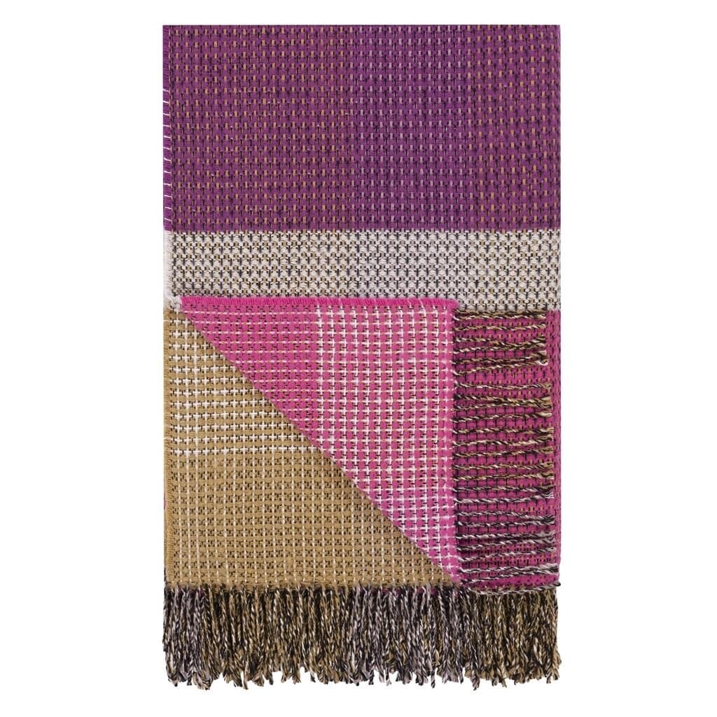 Throw Blanket - Montaigne Rosewood Throw - Designers Guild at Fig Linens and Home 11