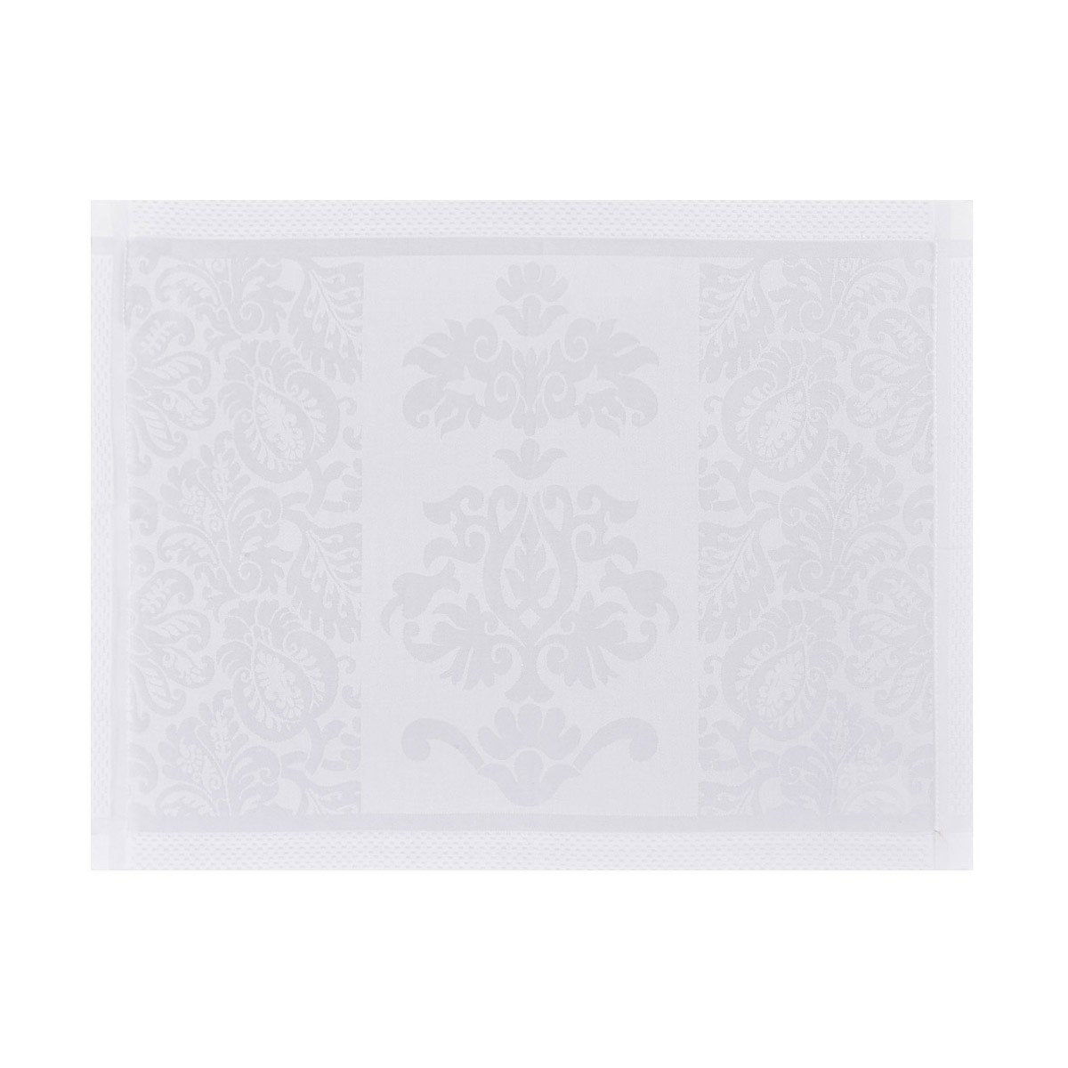 Le Jacquard Français Table Linen Siena Blanc Fig Linens White Placemat