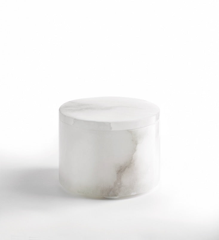 Alabaster Bath Accessories - Cotton Jar by Kassatex - Fig Linens and Home