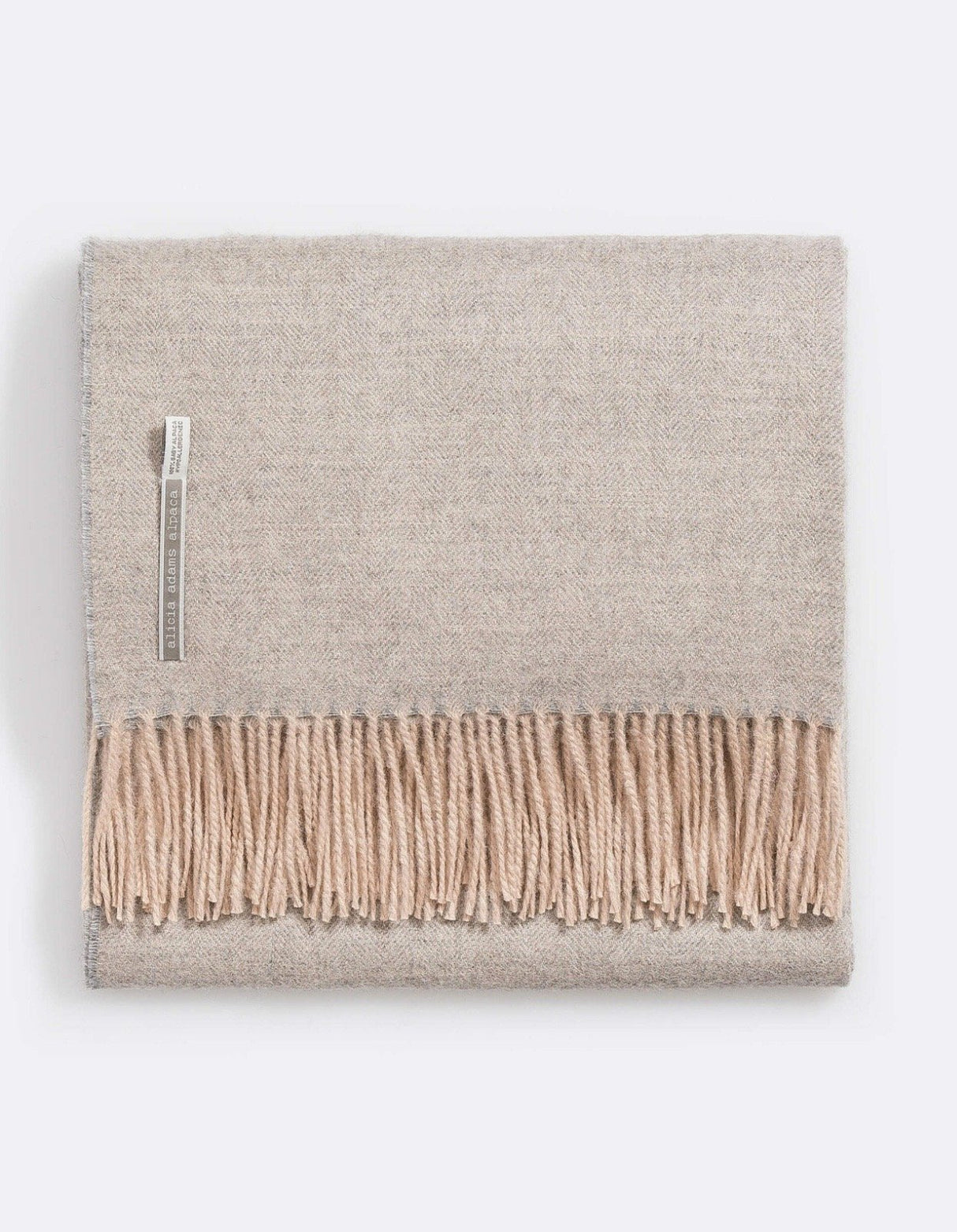 Alicia Adams Alpaca Classic Throw in Herringbone Craft