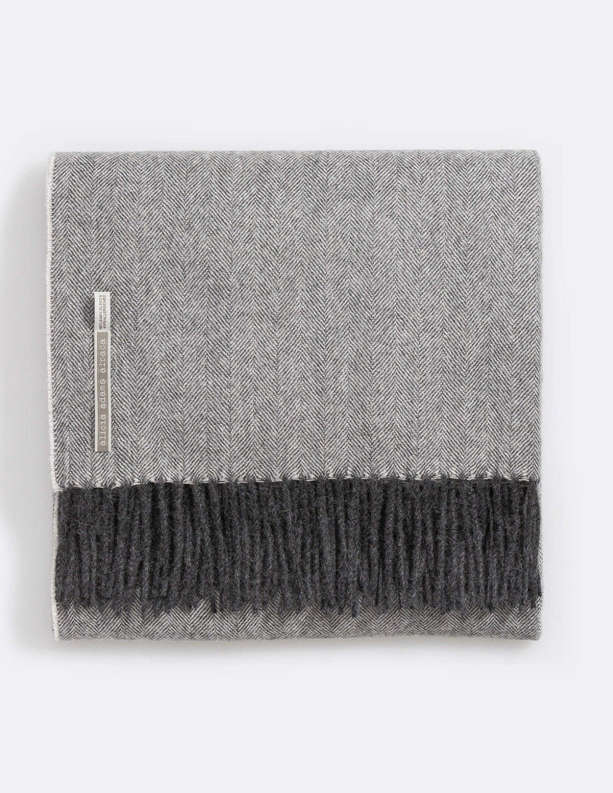 Alicia Adams Alpaca Classic Throw in Dark Grey
