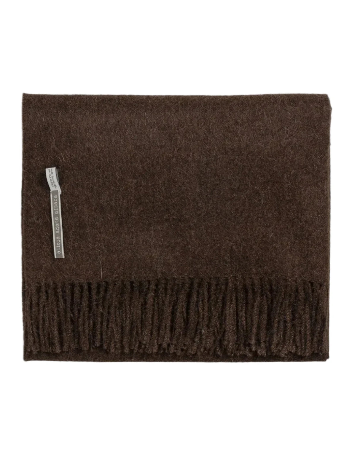 Alicia Adams Alpaca Throw in Bark Solid