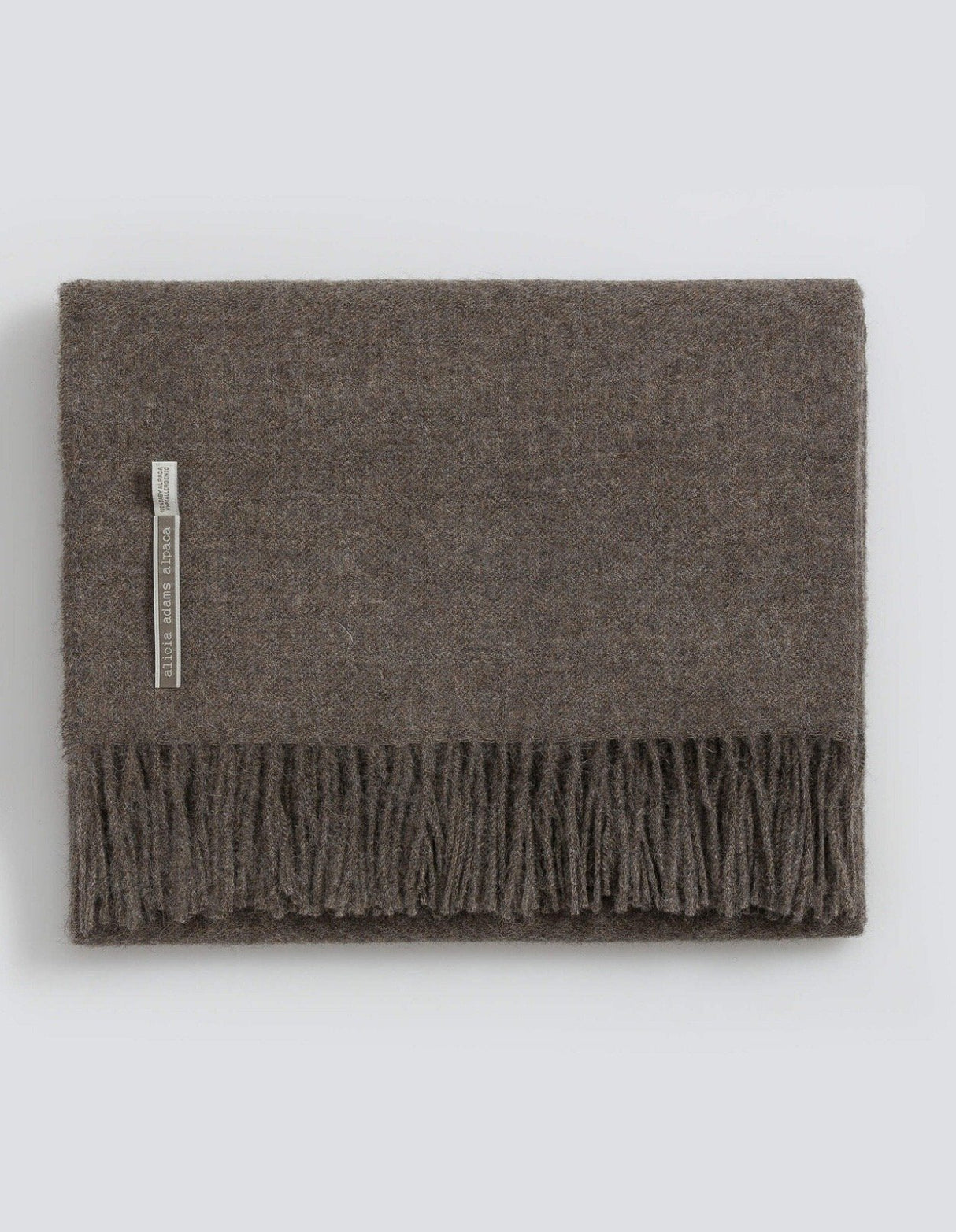 Alicia Adams Alpaca Classic Throw in Solid Brown