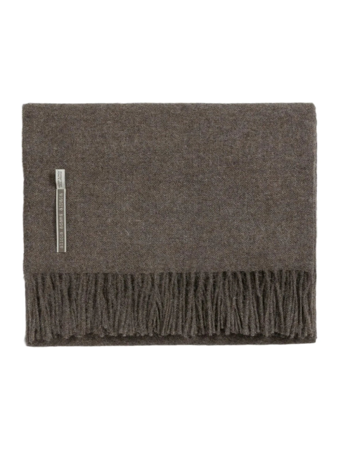 Alicia Adams Alpaca Throw in Brown Solid
