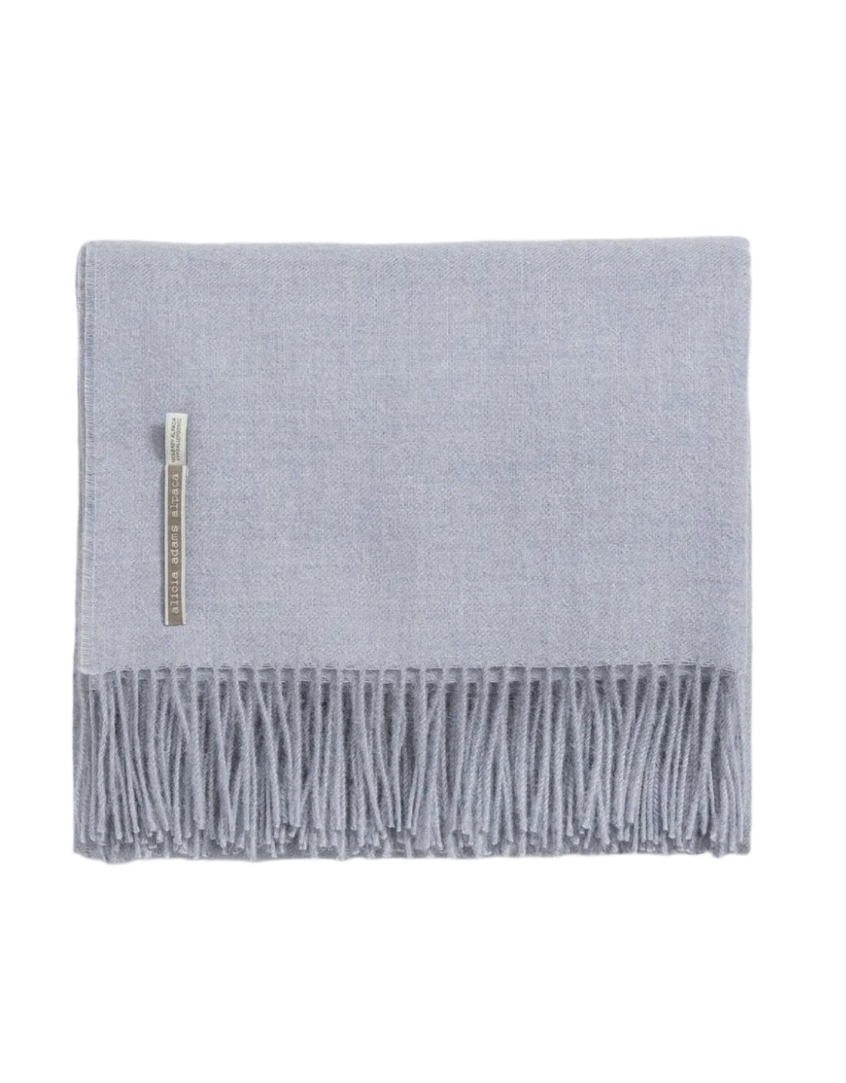 Alicia Adams Alpaca Throw in Chambray Solid